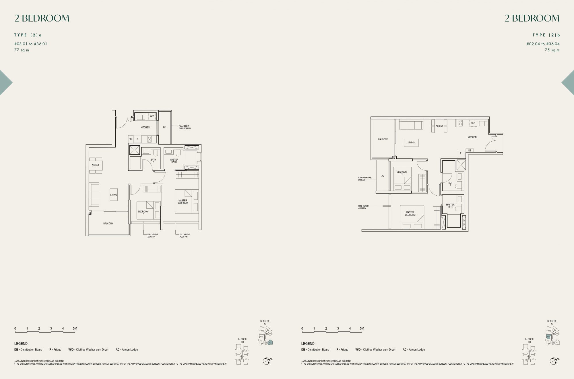 The Avenir Condo Floor Plan-2 Bedroom